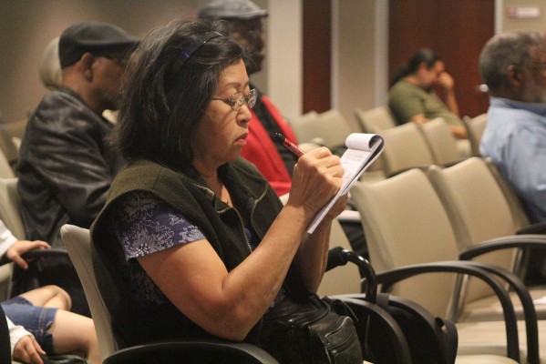 Description: Residnet Karen Leong Fenton said watching the forum helped her get to know the dynamics of City Council better since she normally relies on newspaper coverage. “It amazes me that there’s so many candidates for three seats,” she said. (Photo by: Stephen Hobbs)